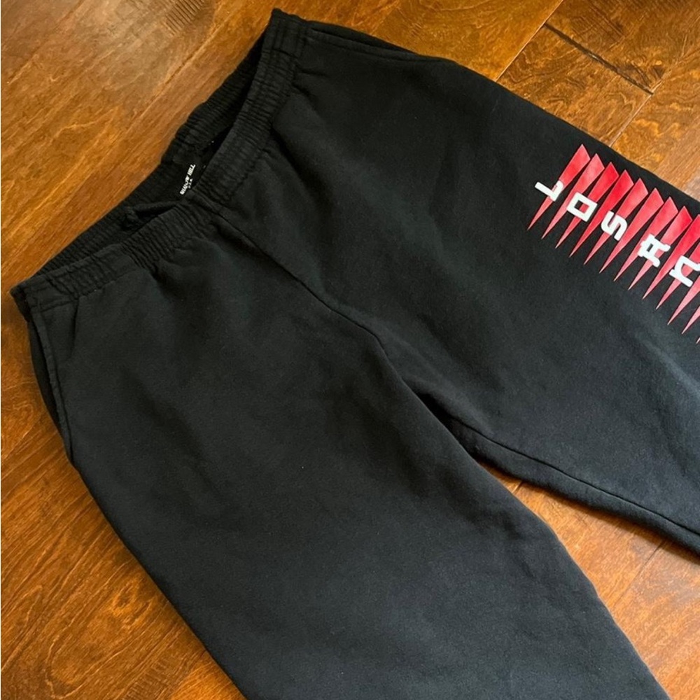 Shadow Hill Black and Red Sweatpants Athletic Style